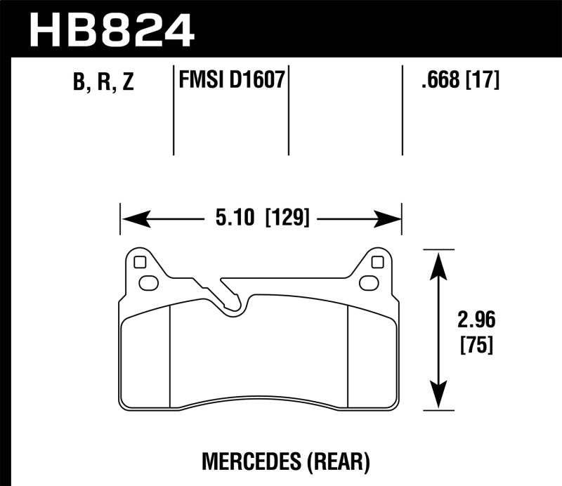 Hawk 11-15 Mercedes-Benz SLS AMG HPS 5.0 Rear Brake Pads