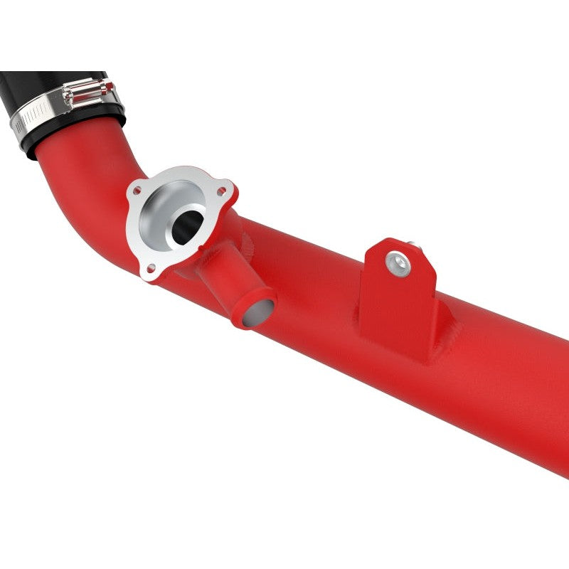 aFe Bladerunner 2-1/4 IN Aluminum Hot Charge Pipe Black 20-23 Ford Explorer/Explorer ST - Red