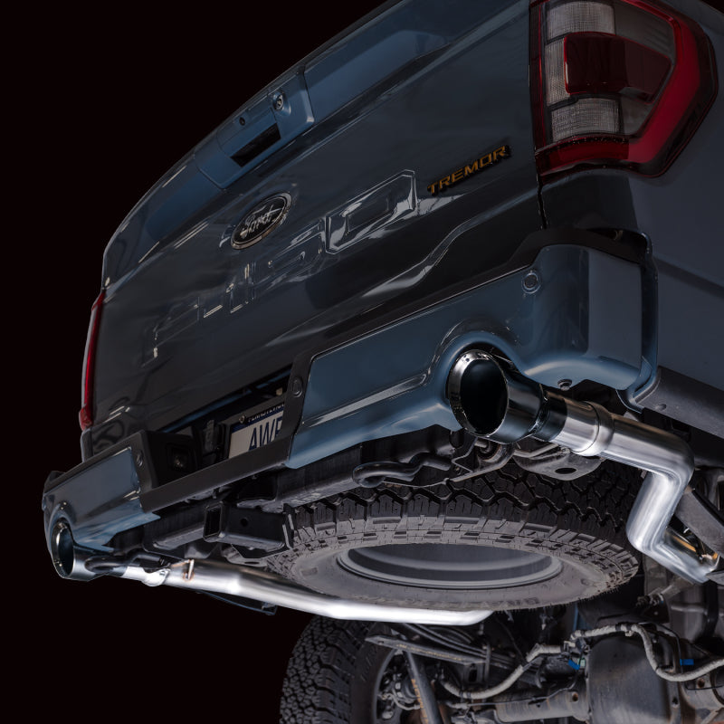 AWE Tuning Tuning 2021+ Ford F-150 Tremor (w/ Bumper Cutouts) 0FG Non-Resonated Catback -Diamond Black Tips