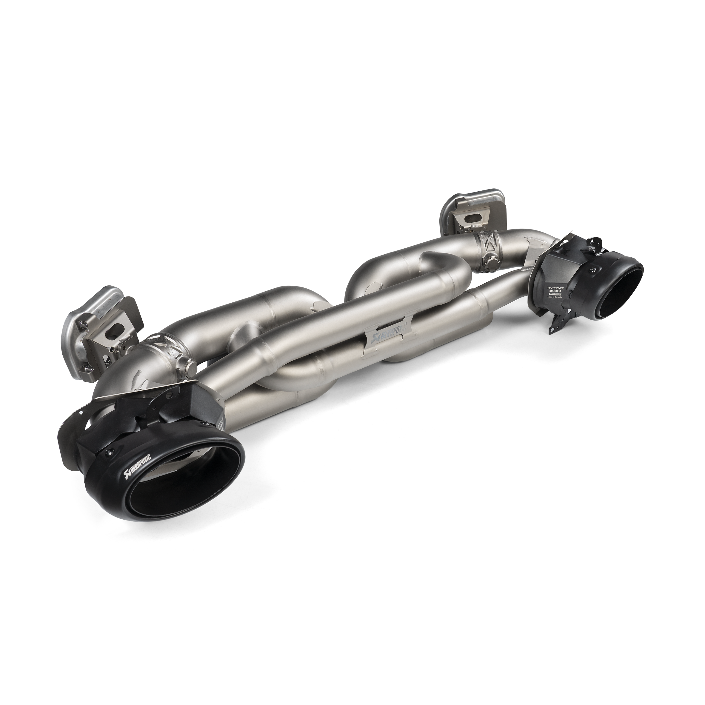 Akrapovič Slip-On Race Line Exhaust (Titanium) w/Black Titanium Tips - 2020+ Porsche 911 Turbo/Turbo S (992) - T1 Motorsports