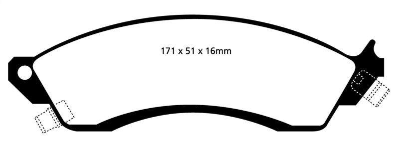 EBC 93-00 Aston Martin Virage 5.3 (PBR Caliper) Yellowstuff Front Brake Pads - T1 Motorsports
