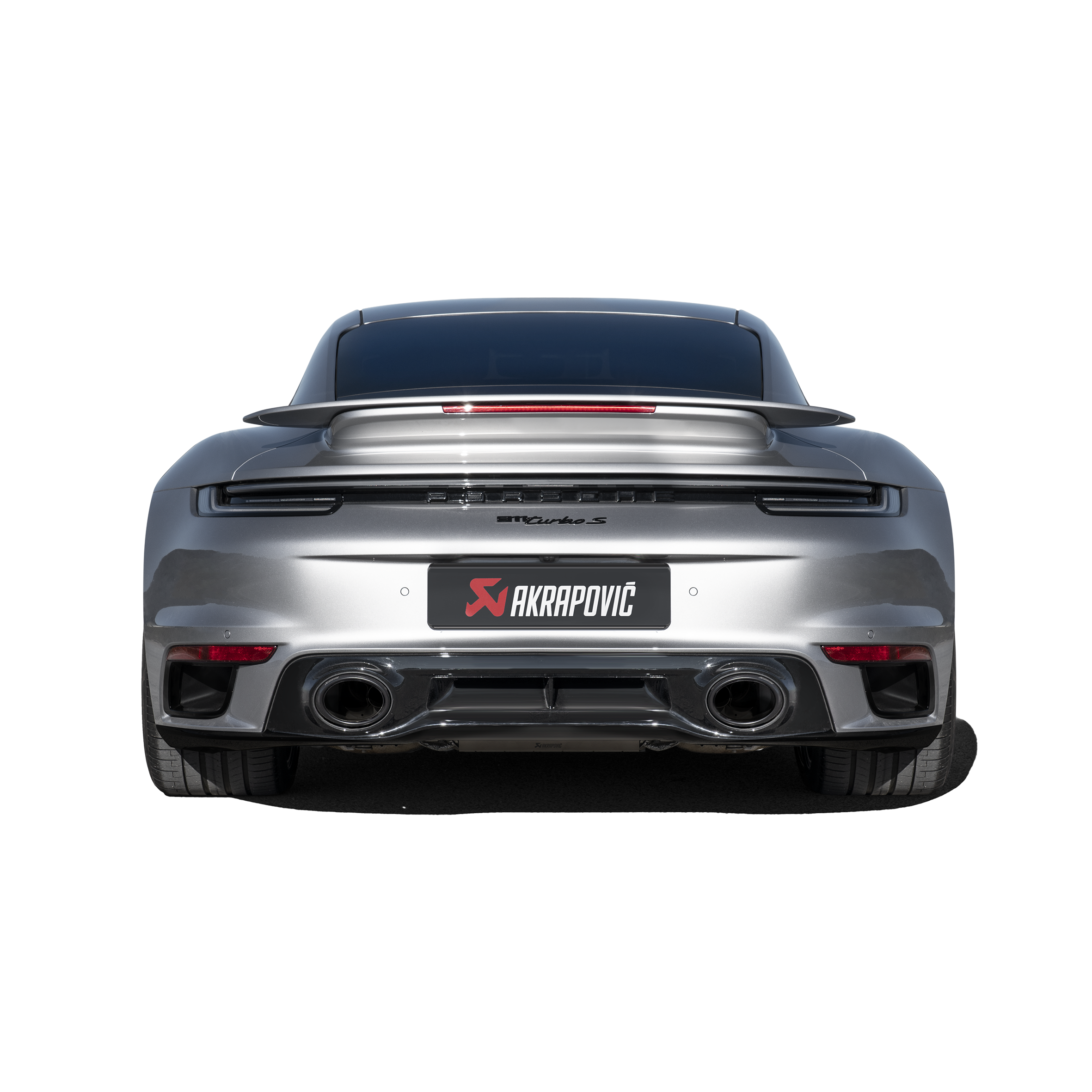 Akrapovič Slip-On Race Line Exhaust (Titanium) w/Black Titanium Tips - 2020+ Porsche 911 Turbo/Turbo S (992) - T1 Motorsports