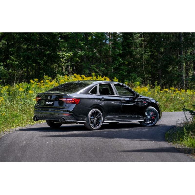 MBRP 2022 VW Jetta GLI 2.0 TSI 3in Cat Back T304 SS 2.5in Dual Split Rear w/ Carbon Fiber Tips