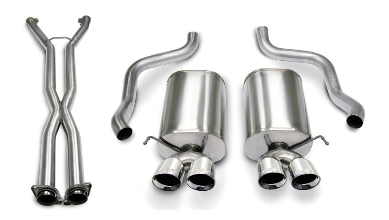 Corsa Sport Axle-Back with X-Pipe - Polished Tips - 2005-2007 Chevrolet Corvette (Automatic)