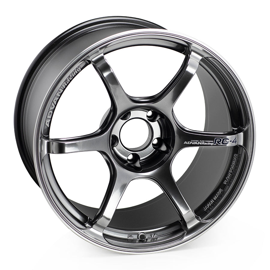 Yokohama Wheel ADVAN Racing RG-4 - 18x8.5 / 5x100 / +44 - Racing Hyper Black & Ring (FRS/BRZ/GR86)