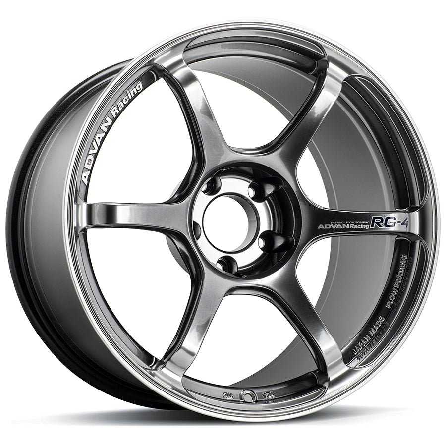 Yokohama Wheel ADVAN Racing RG-4 - 18x8.5 / 5x100 / +44 - Racing Hyper Black & Ring (FRS/BRZ/GR86)