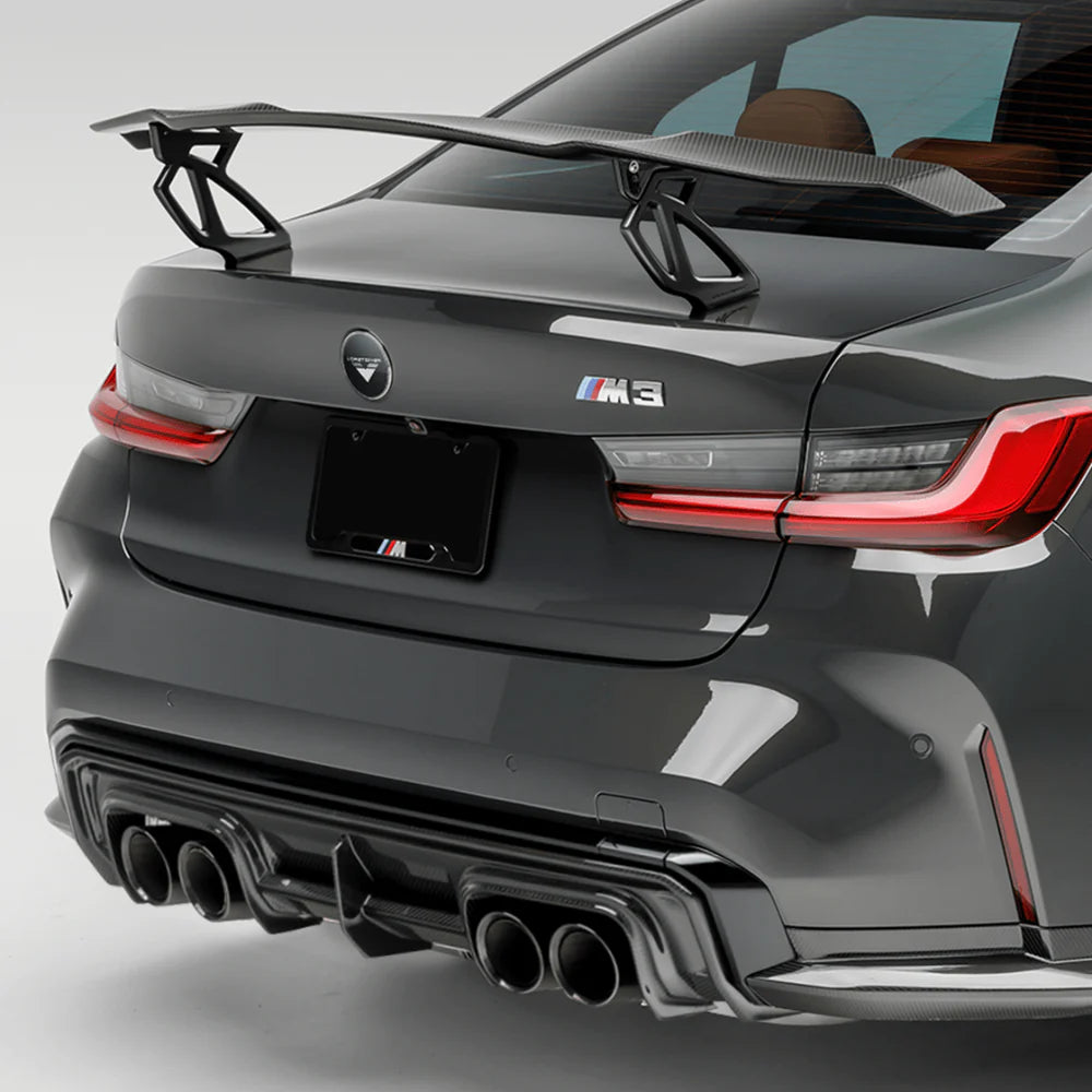 Vorsteiner Carbon Fiber V-Style Wing Blade with Matte Black Uprights  - 2021+ BMW G8X M2/M3/M4