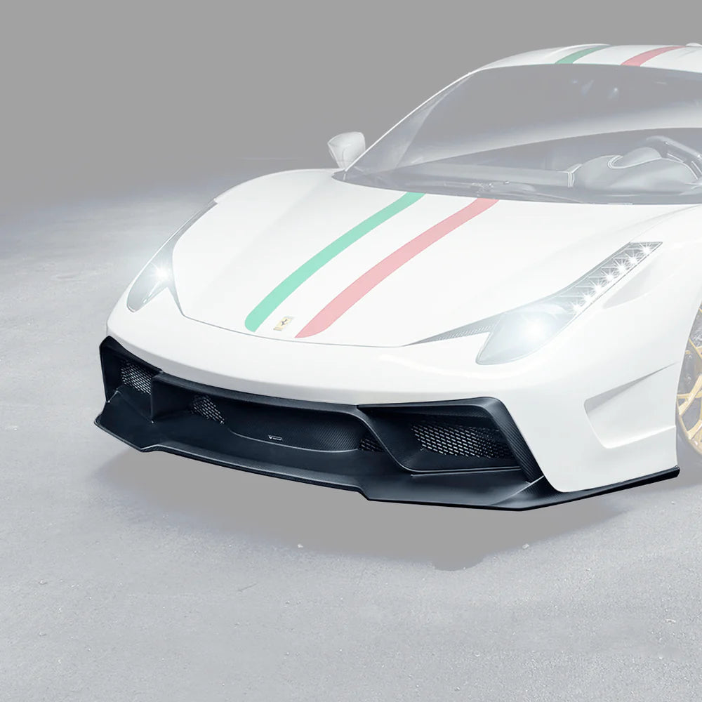 Vorsteiner VX Aero Carbon Fiber Front Bumper w/ Front Spoiler  - 2009-2015 Ferrari 458 Italia