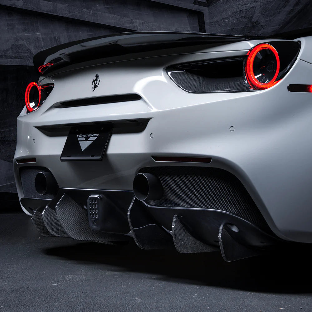 Vorsteiner Diavolo Carbon Fiber Rear Diffuser Fins (Set of 6)  - 2015-2019 Ferrari 488
