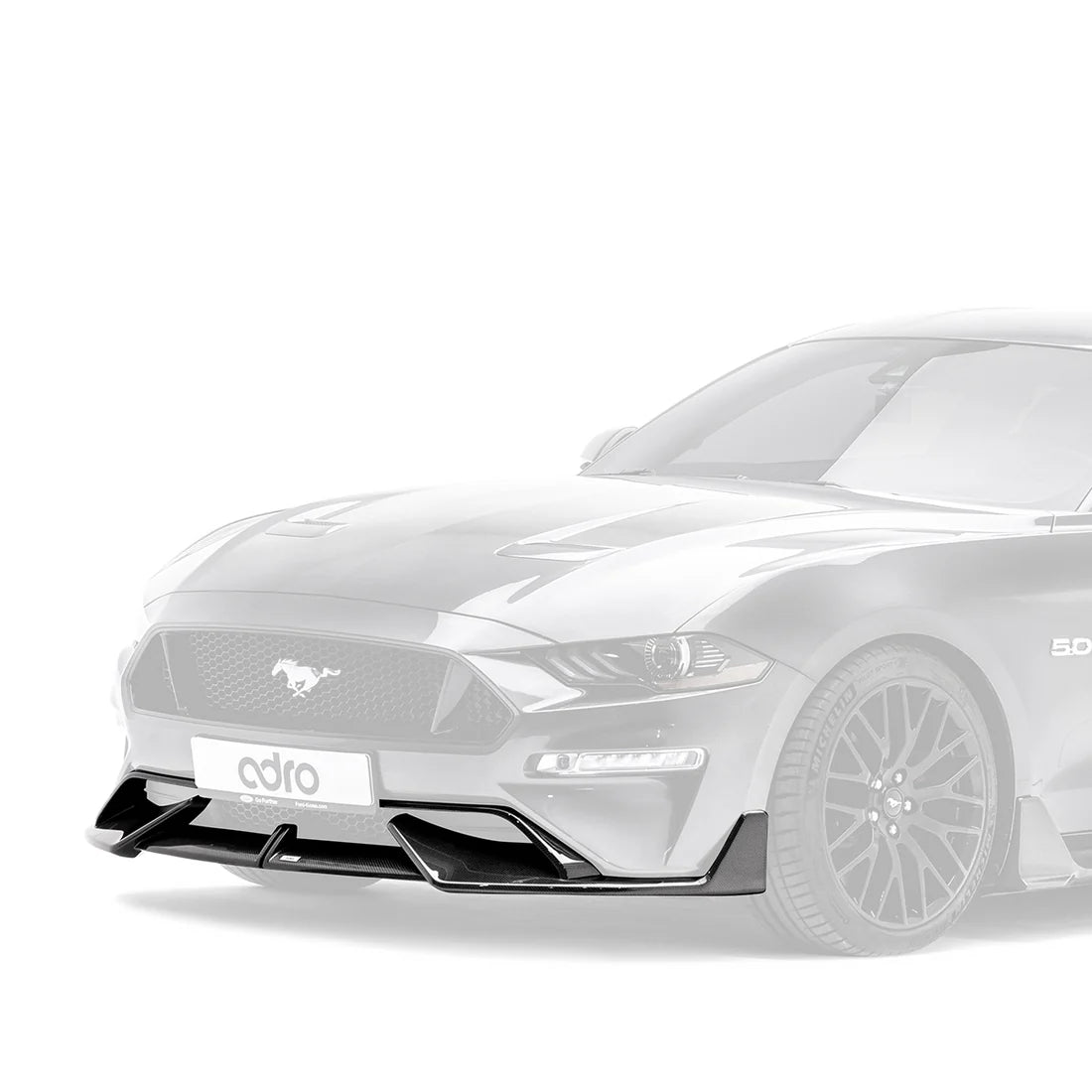 ADRO Ford Mustang Carbon Fiber Upper + Lower Lip Set (2018-2023)