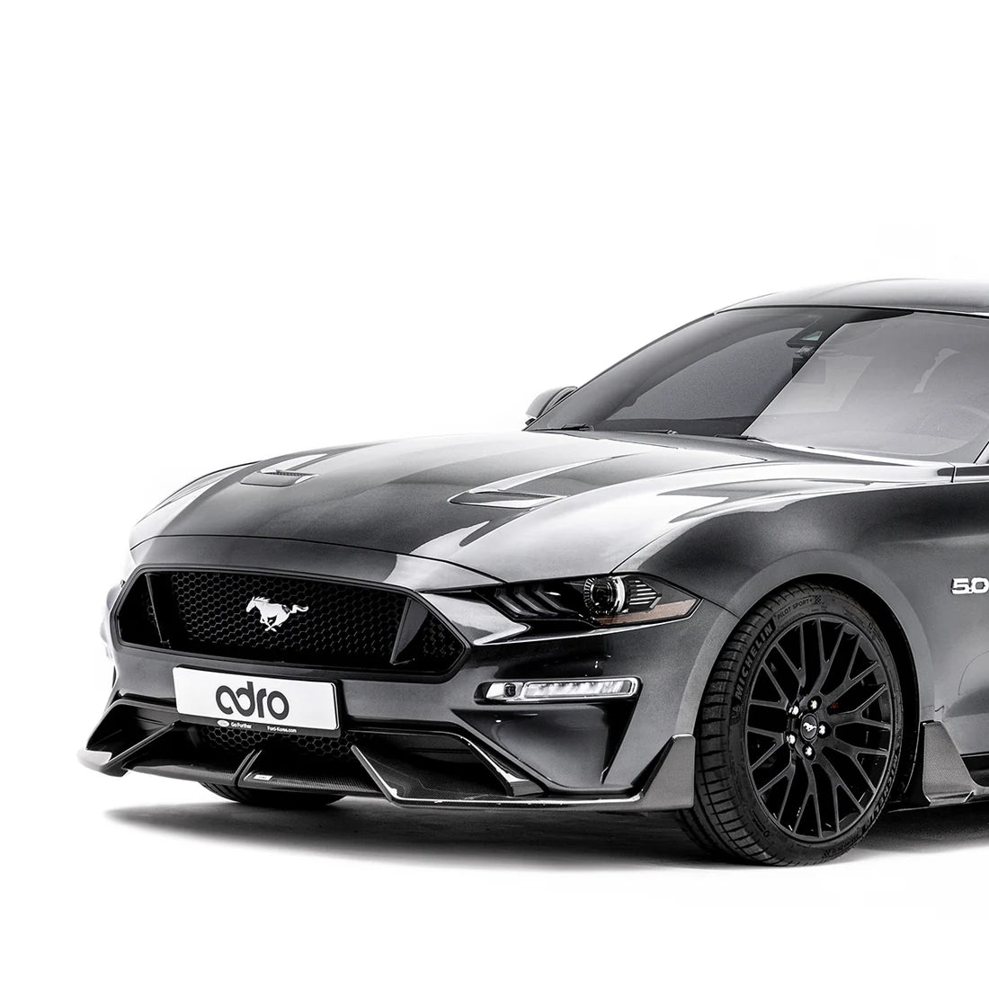ADRO Ford Mustang Carbon Fiber Upper + Lower Lip Set (2018-2023)