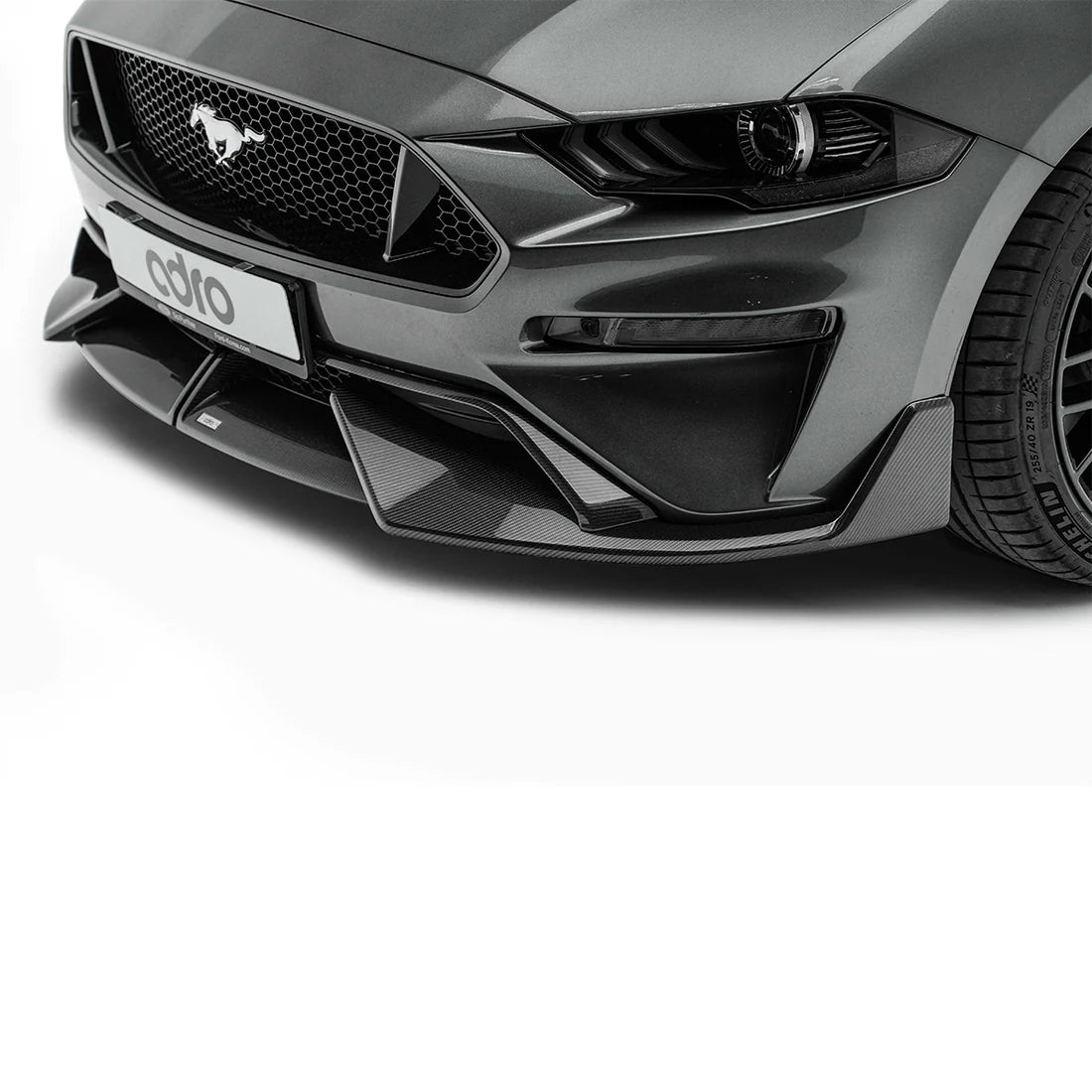 ADRO Ford Mustang Carbon Fiber Upper + Lower Lip Set (2018-2023)