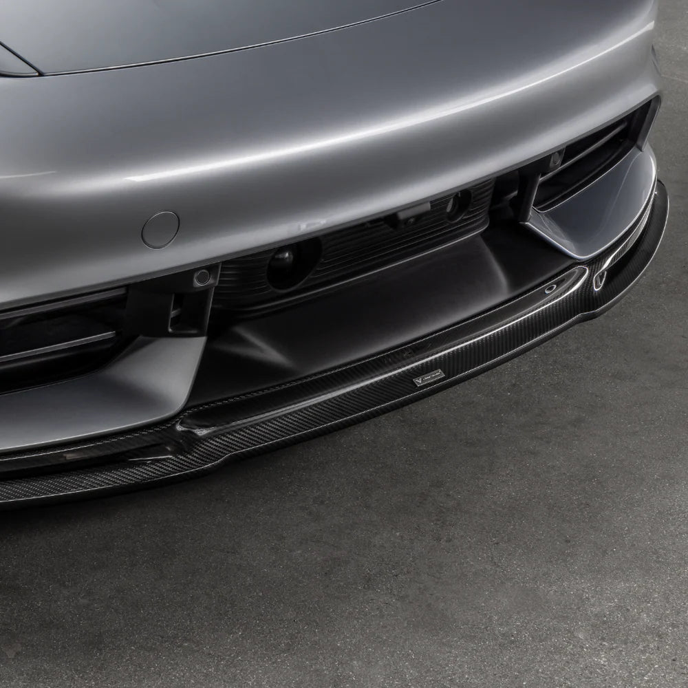 Vorsteiner GW9 Design Carbon Fiber Front Spoiler   - 2020-2024 Porsche Taycan Turbo/S