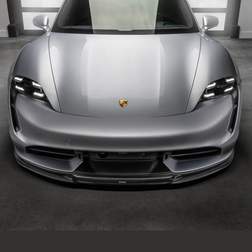 Vorsteiner GW9 Design Carbon Fiber Front Spoiler   - 2020-2024 Porsche Taycan Turbo/S