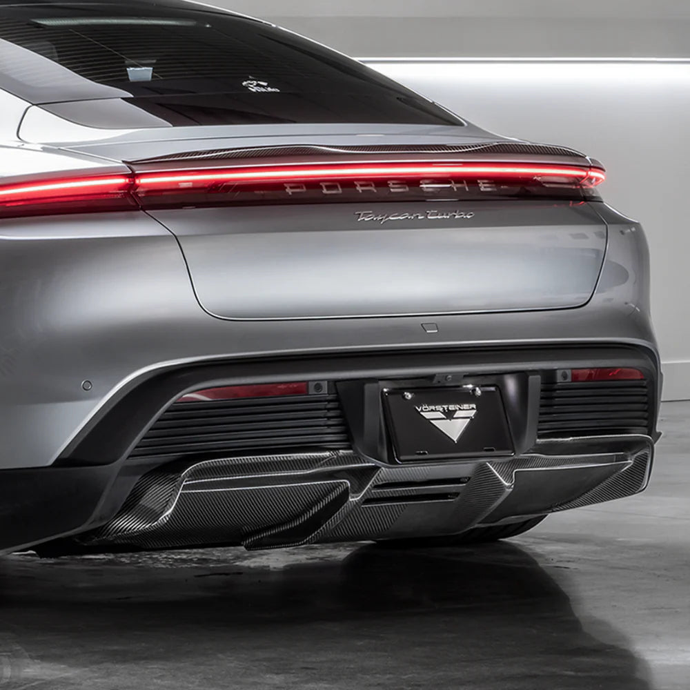 Vorsteiner GW9 Design Carbon Fiber Rear Diffuser   - 2020-2024 Porsche Taycan Turbo/S