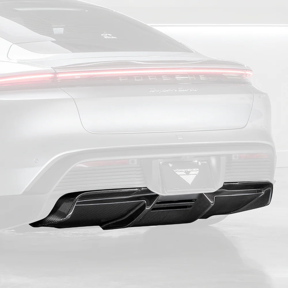 Vorsteiner GW9 Design Carbon Fiber Rear Diffuser   - 2020-2024 Porsche Taycan Turbo/S