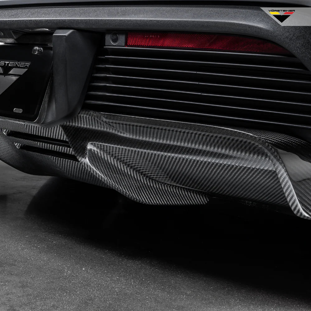 Vorsteiner GW9 Design Carbon Fiber Rear Diffuser   - 2020-2024 Porsche Taycan Turbo/S
