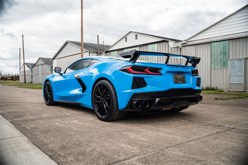 Corsa 3in Valved Cat-Back w/ 4.5in Carbon Fiber Black Tips - 2020-2023 Chevrolet Corvette C8