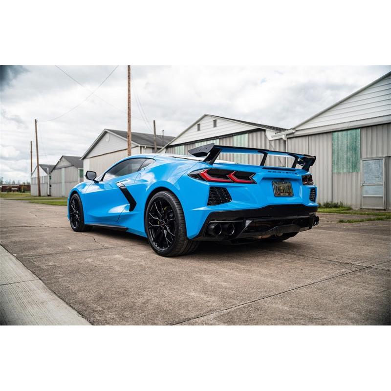 Corsa 3in Cat-Back Exhaust (valve Delete) w/4.5in Carbon Fiber Black Tips - 2020-2024 Chevrolet Corvette C8