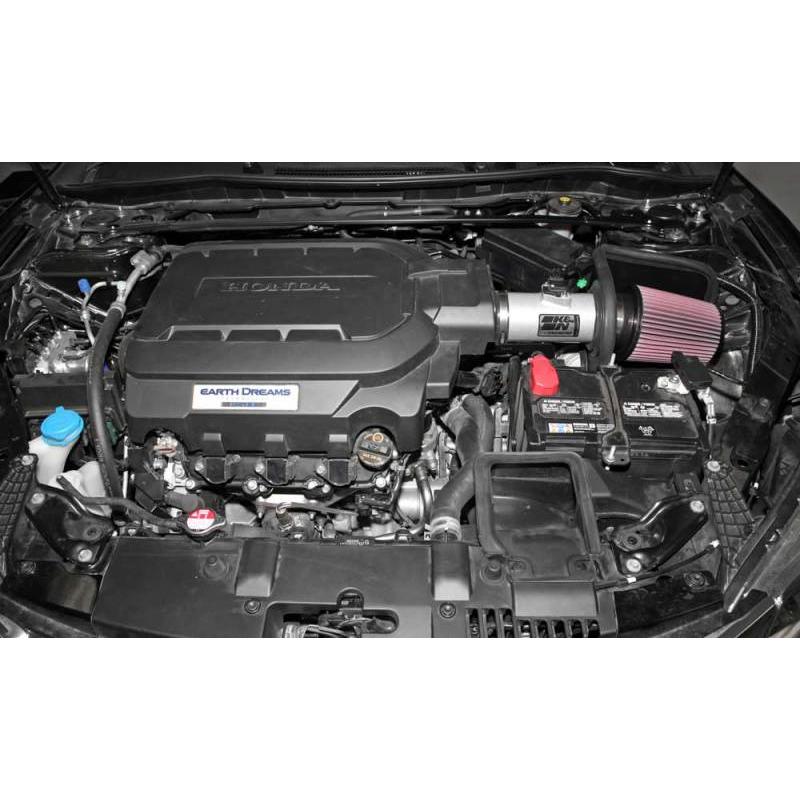 K&N 13-14 Honda Accord 3.5L V6 69 Series Typhoon Air Intake System - Silver Cold Air Intake Kit