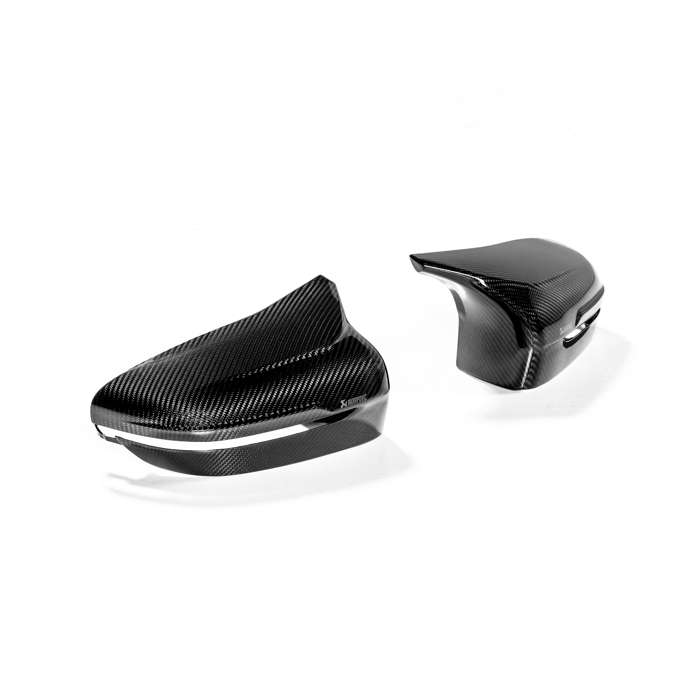 Akrapovič High Gloss Carbon Fiber Mirror Cap Set - 2018+ BMW M5 (F90)/2020+ BMW M8 (F91/F92) - T1 Motorsports