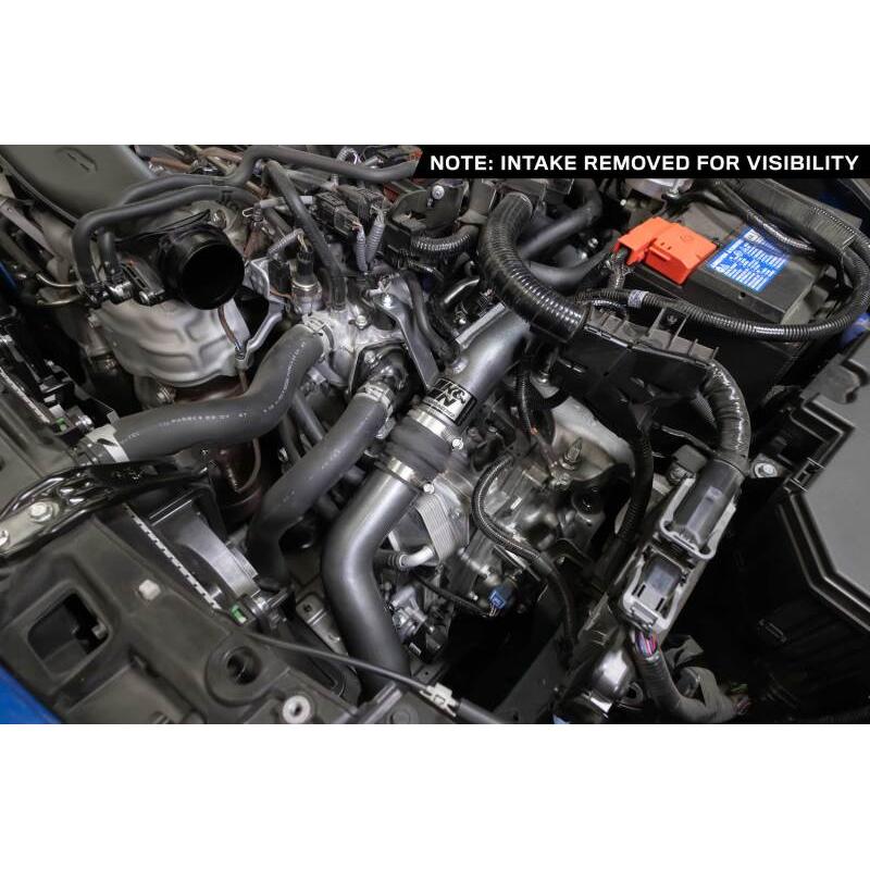 K&N 22-24 Honda Civic 1.5L L4 Aluminum Charge Pipe Kit - Gunmetal Gray