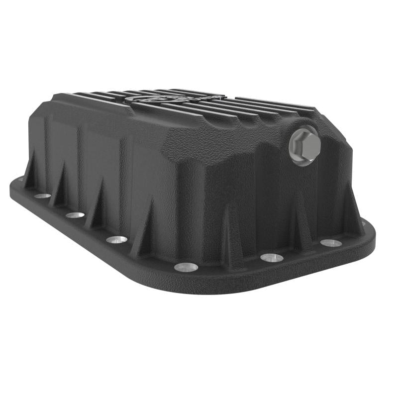 aFe POWER Pro Series Engine Oil Pan Black w/ Machined Fins Jeep Wrangler (JK) 12-18 V6-3.6L