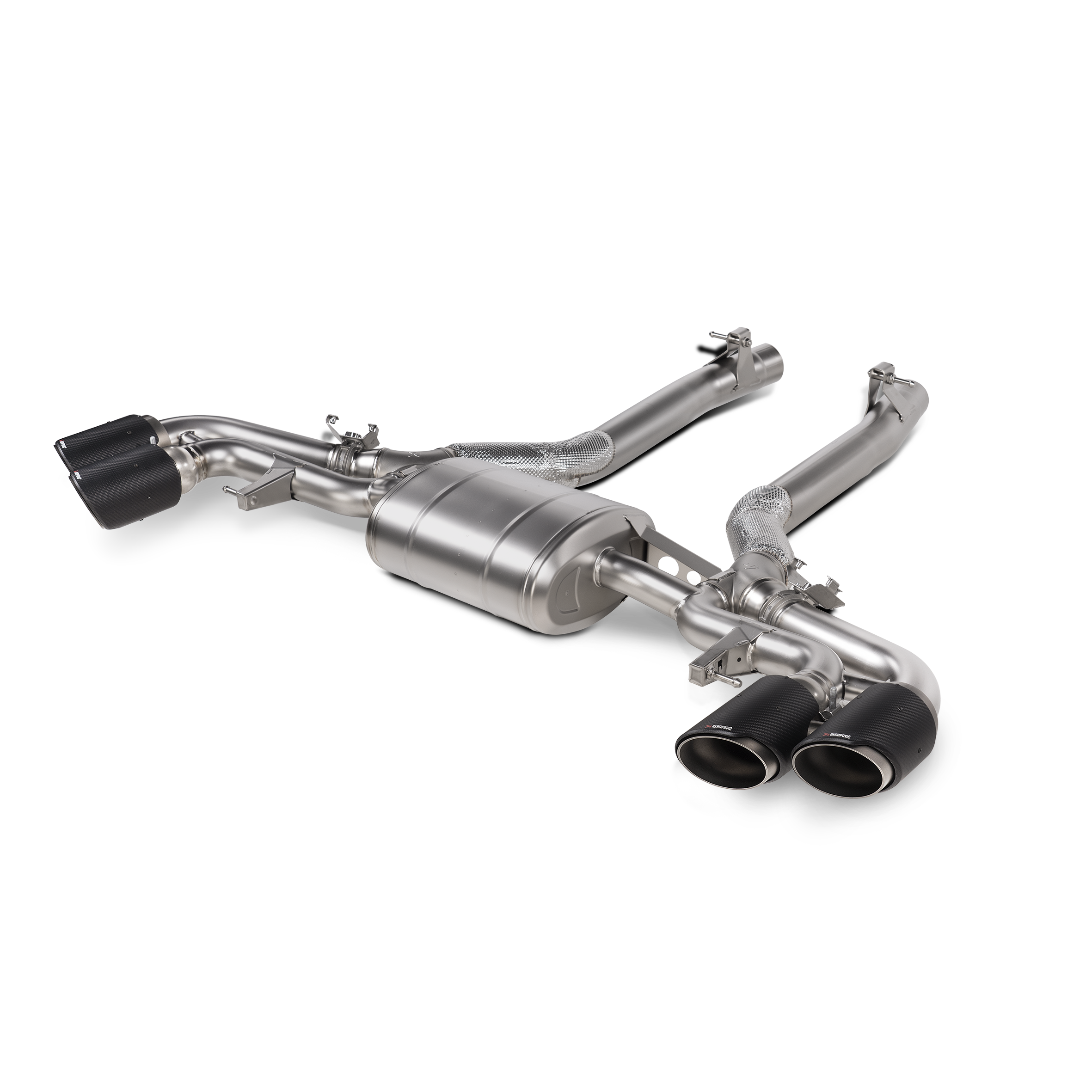 Akrapovič Slip-On Line Exhaust (Titanium) w/Carbon Tips - 2024+ BMW X5M/X6M (F95 FL) - T1 Motorsports