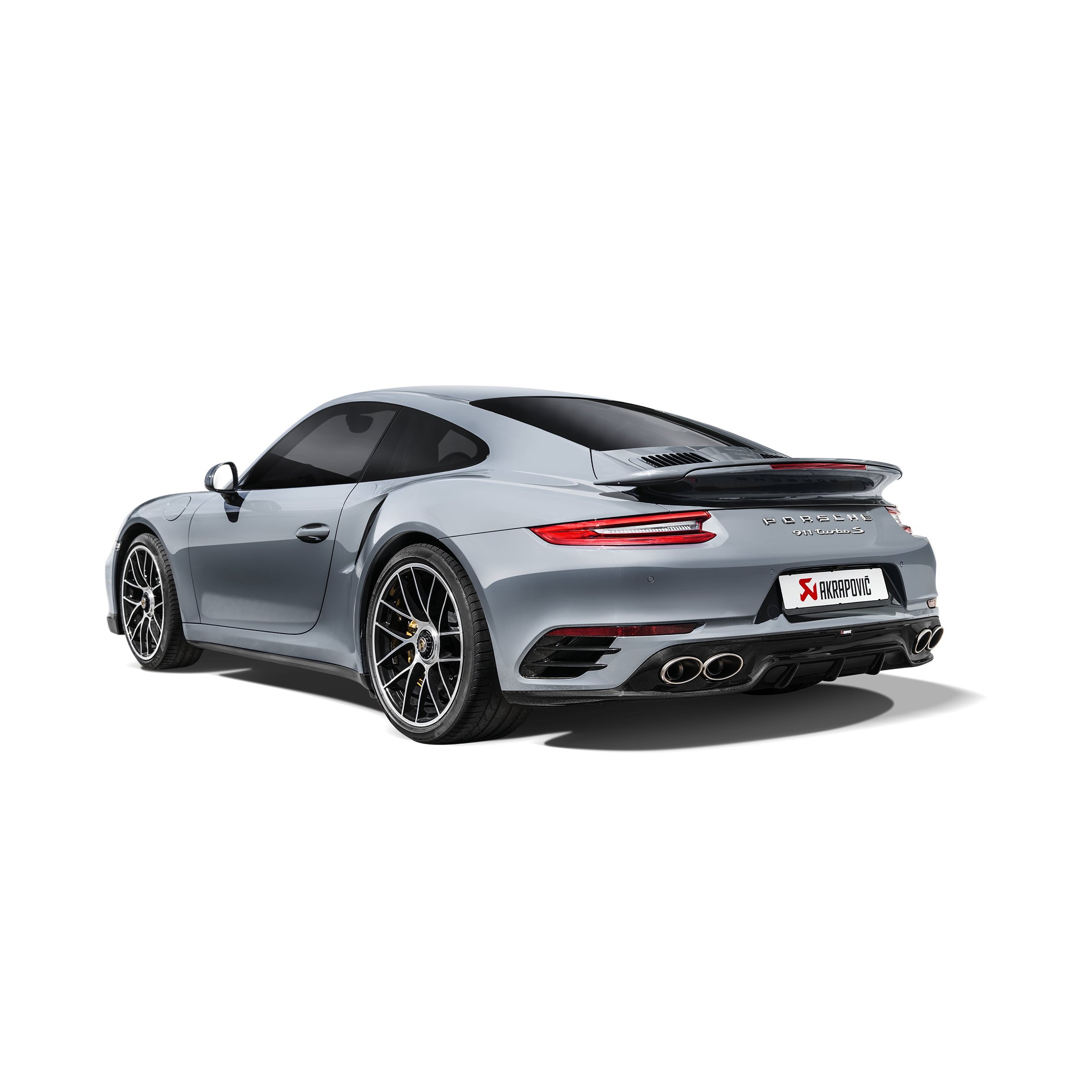 Akrapovič Slip-On Line Exhaust (Titanium) w/o Diffuser - 2016-2019 Porsche 911 Turbo/Turbo S (991.2) - T1 Motorsports