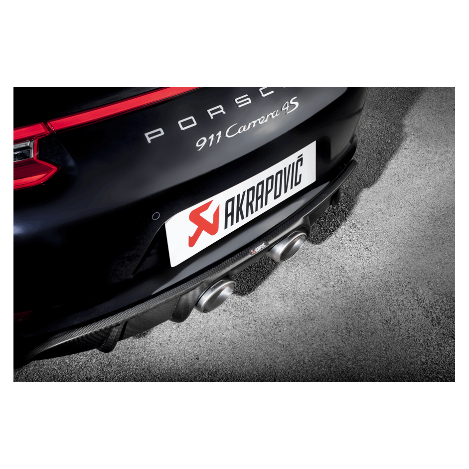 Akrapovič Matte Rear Carbon Fiber Diffuser - 2016-2019 Porsche 911 Carrera S/4/4S/GTS (991.2) - T1 Motorsports