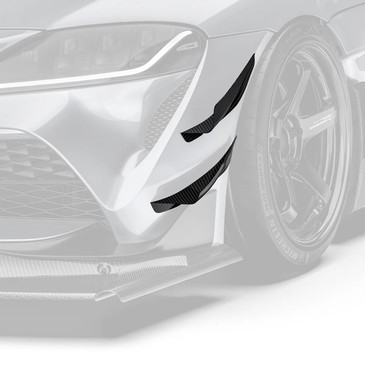 ADRO Racing Division Toyota GR Supra ARD Prepreg Canards (Stock Bumper)
