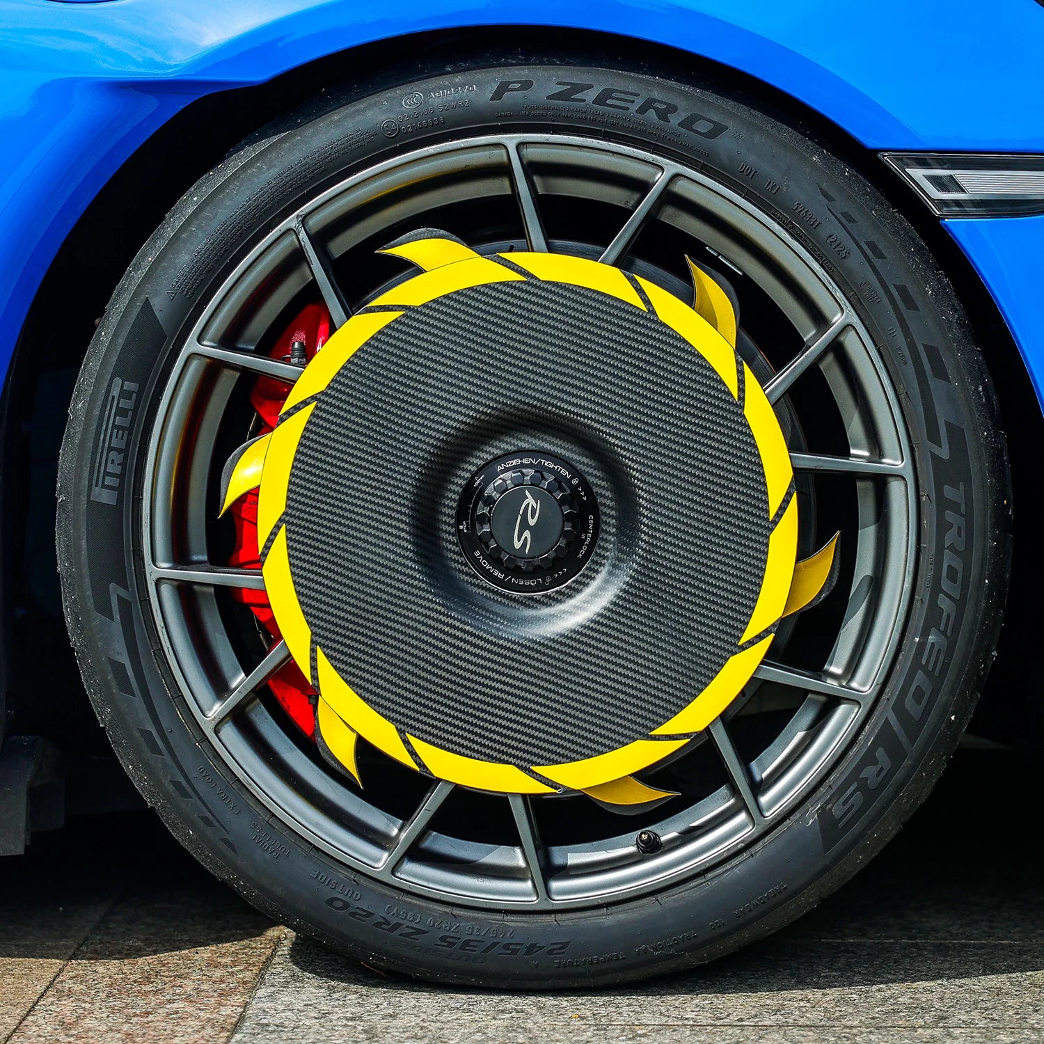 Silver Rocket SR Dry Carbon Fiber TurboFan Aerodisc Pro (For Aluminum Front Rims) - 2022+ Porsche 718 Cayman GT4RS