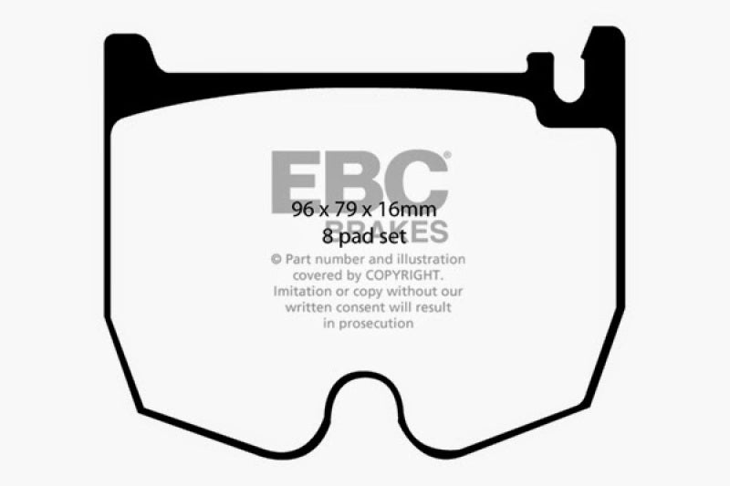 EBC 03-06 Mercedes-Benz CL55 AMG 5.4 Supercharged Yellowstuff Front Brake Pads - T1 Motorsports