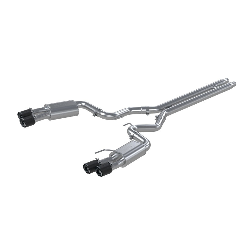 MBRP 18-22 Ford Mustang GT 5L T304 SS 3in Cat-Back Dual Rear w/4in Quad Carbon Fiber Tips (Street) - T1 Motorsports
