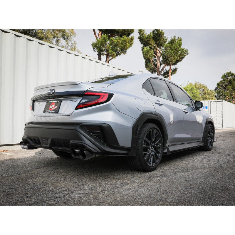 aFe POWER Takeda 3in to 2-1/2in 304 SS Cat-Back Exhaust w/ Black Tips 22-23 Subaru WRX H4-2.4L (t) - T1 Motorsports