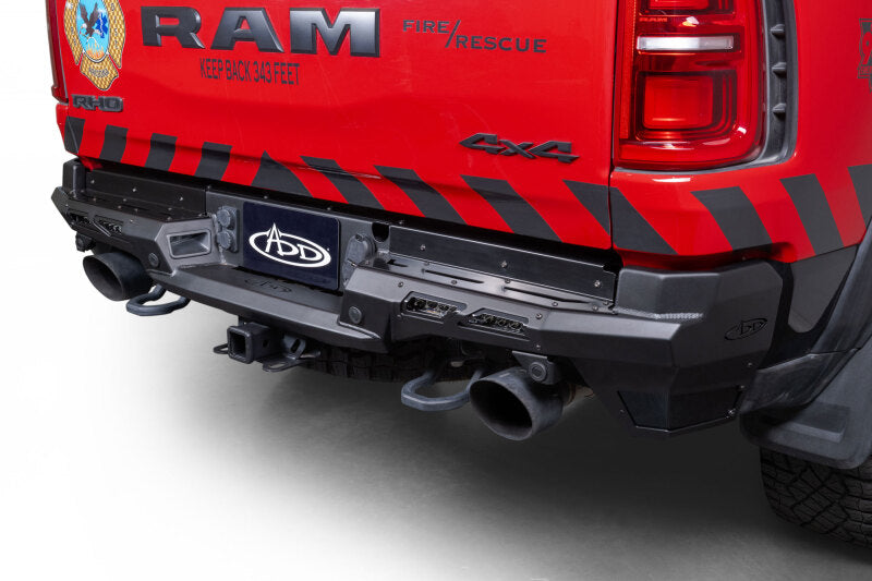Addictive Desert Designs 2025 Ram RHO Phantom Rear Bumper - Hammer Black Powder Coat