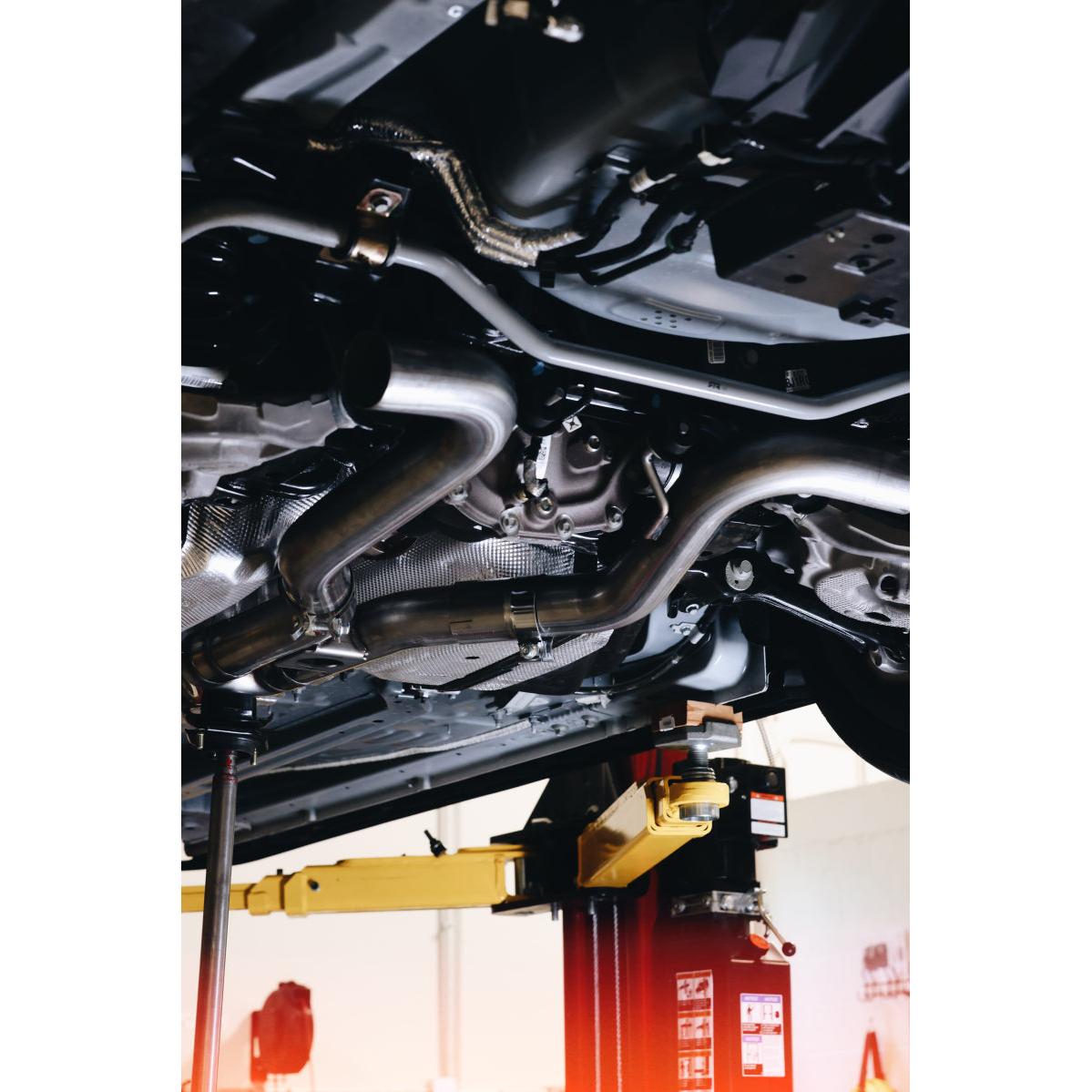 MBRP 18-22 Ford Mustang 2.3L Ecoboost 3in Cat-Back Exhaust w/ Quad Carbon Fiber SS Tips - T304
