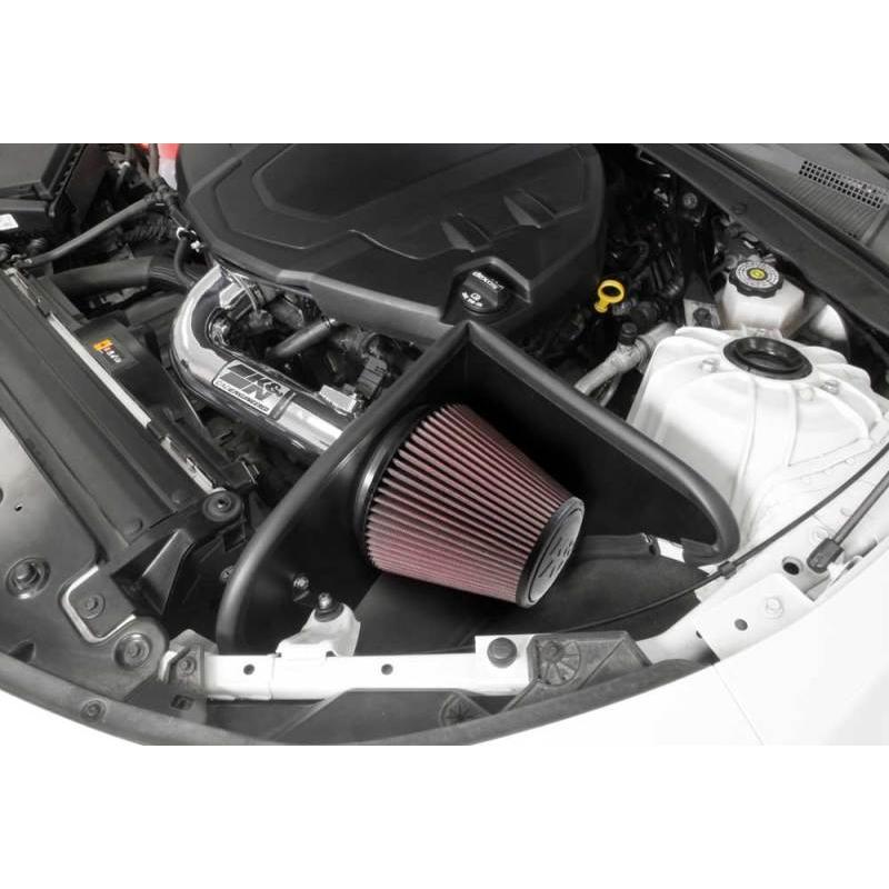 K&N 16-17 Chevy Camaro 3.6L Silver Typhoon Short Ram Intake