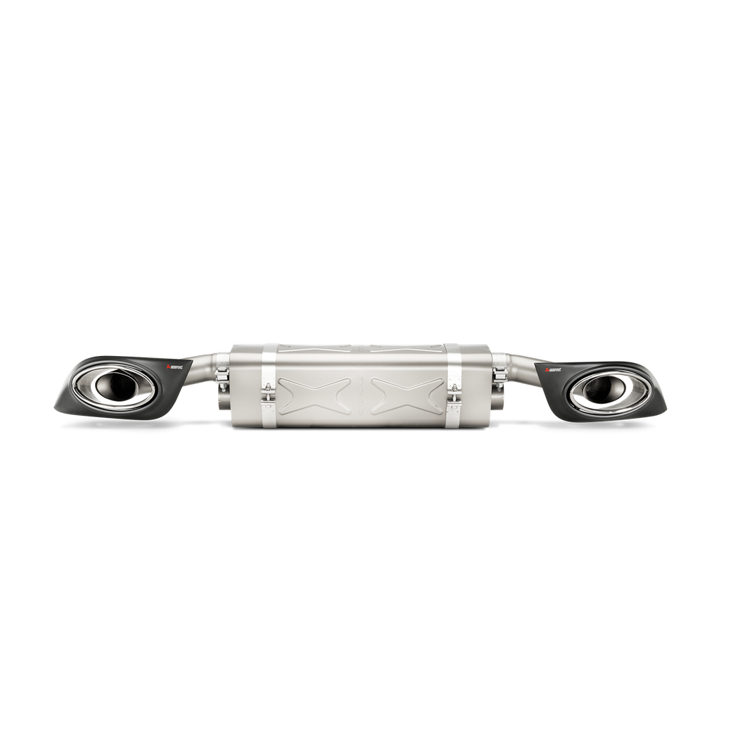 Akrapovič Slip-On Line Exhaust (Titanium) w/ Carbon Titanium Tips - 2014-2015 Porsche 911 Turbo/Turbo S (991) - T1 Motorsports
