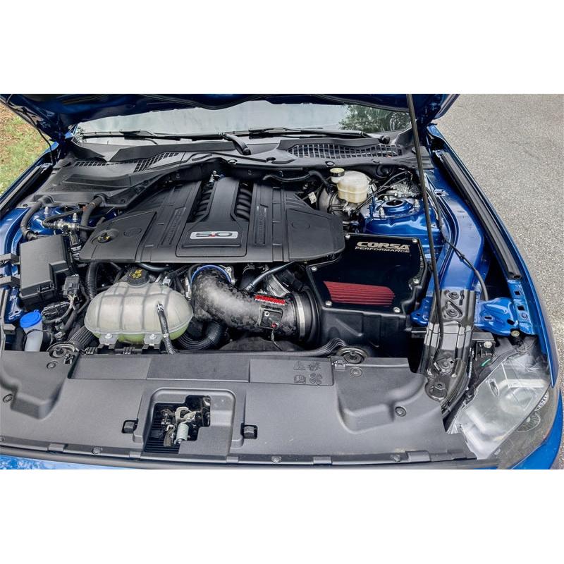 Corsa Forged Carbon Fiber Air Intake w/ DryTech - 2018-2023 Ford Mustang GT 5.0L V8