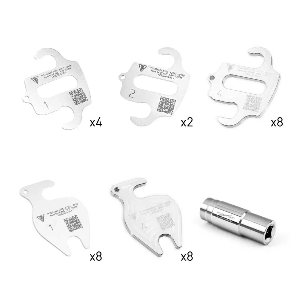 Silver Rocket SR Porsche Motorsport Spec LCA Camber Shims & Socket Pack - 2022+ Porsche 992 GT3