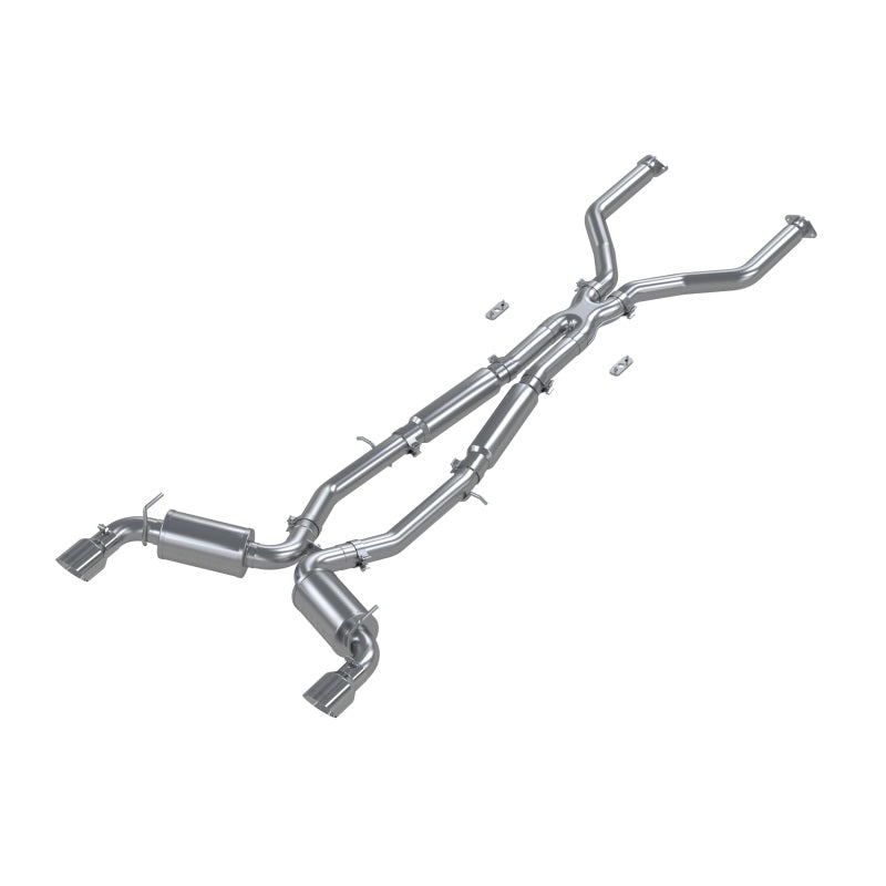 MBRP 17+ Infiniti Q60 3.0L RWD/AWD 3in Cat-Back Dual Split Rear Street Version w/4.5in OD Tips -T304 - T1 Motorsports