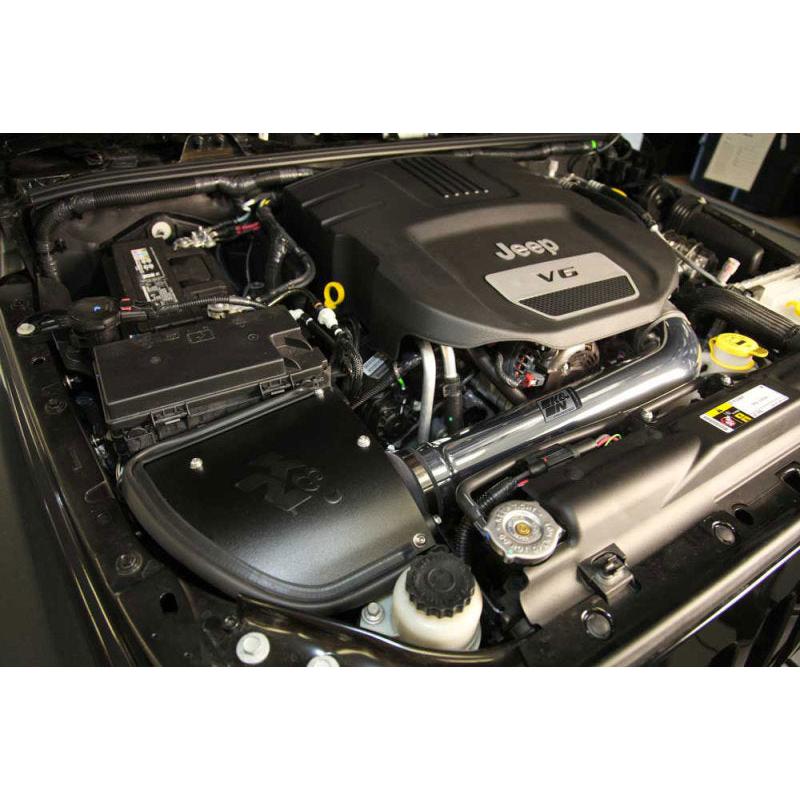 K&N 12-18 Jeep Wrangler V6-3.6L High Flow Performance Intake Kit (12-15 CARB Approved)