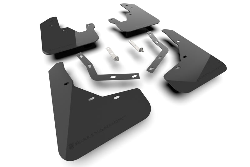 Rally Armor 23-26 Honda CR-V Black Mud Flap - Metallic Black Logo