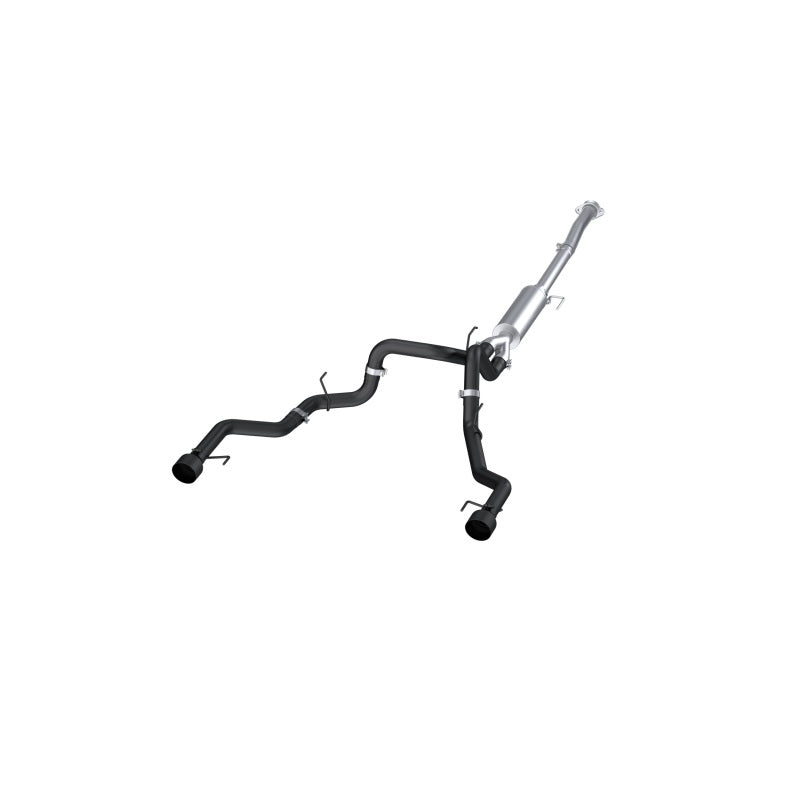MBRP 22-23 Ford F150 T304 5in OD Black Tip Dual Rear Exit 3in Black Coated Cat Back Exhaust - T1 Motorsports