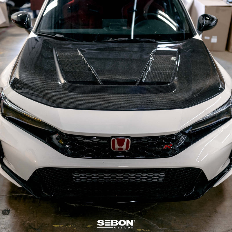 Seibon TV-Style Double Sided Carbon Fiber Hood - 2023-2024 Honda Civic Type R