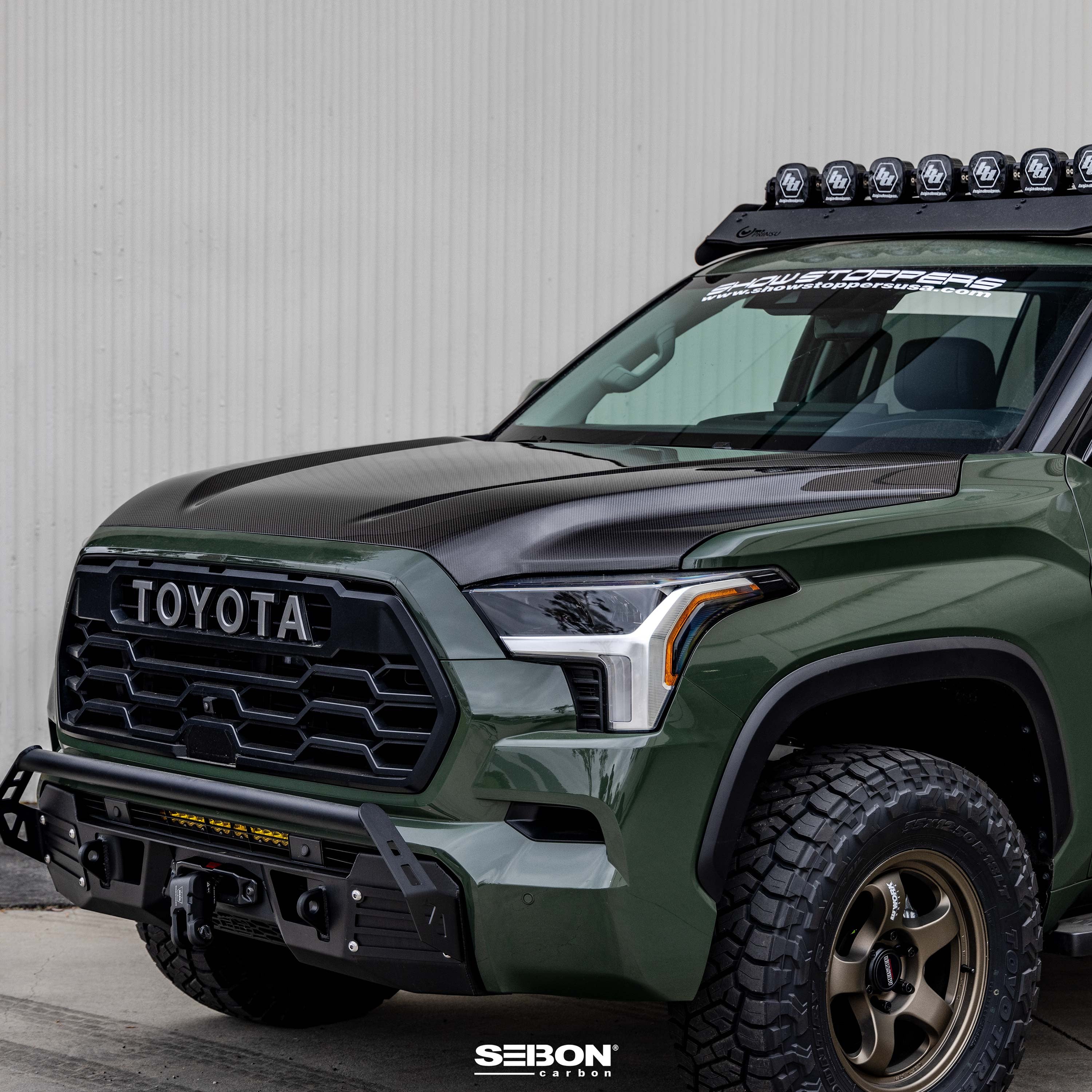Seibon OEM-Style Carbon Fiber Hood - 2022-2024 Toyota Tundra/2023-2024 Toyota Sequoia