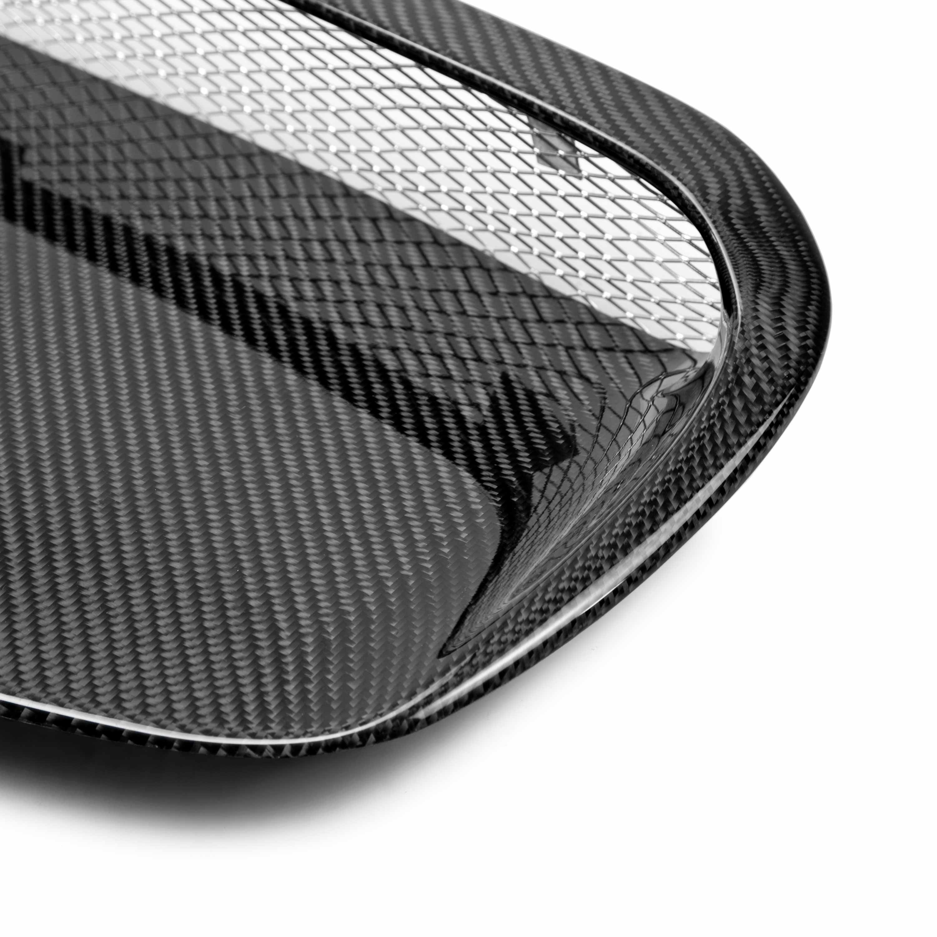 Seibon OE-Style Carbon Fiber Hood Scoop - 2008-2014 Subaru WRX/STI - Only Fits OEM Hoods