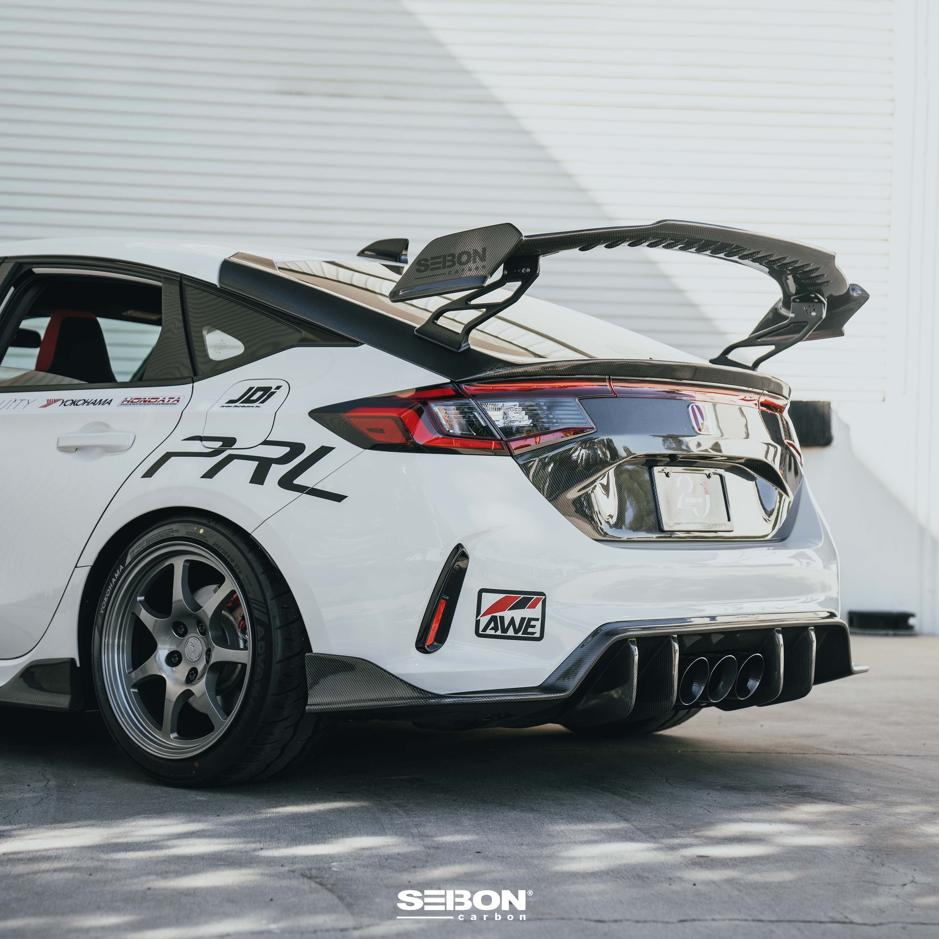 Seibon MB-Style Carbon Fiber Rear Diffuser - 2023-2024 Honda Civic Type R