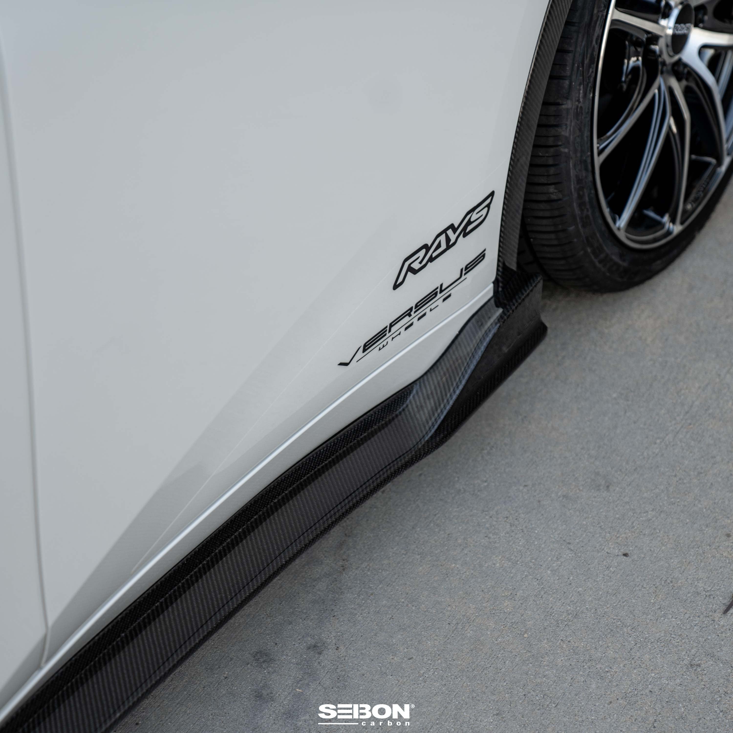 Seibon MB-Style Carbon Fiber Side Skirts - 2023-2025 Toyota Prius/Prius Prime